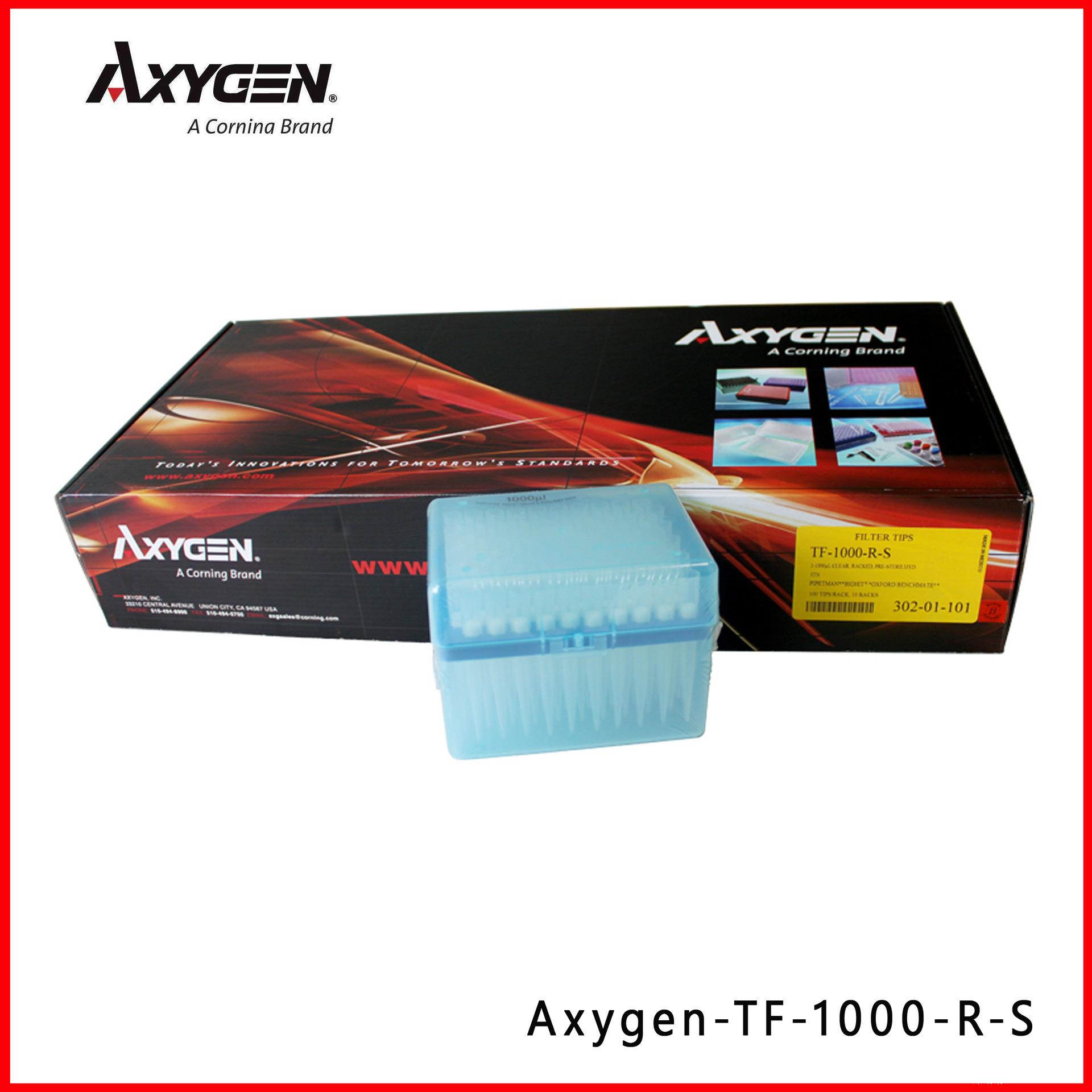 爱思进Axygen TF-1000-R-S 1000ul 带滤芯无菌盒装蓝吸头 100支/盒